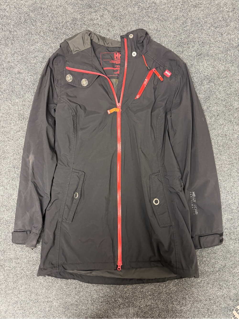 Helly Hansen Black Jacket with Red Accents